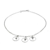Dangling Three Circle Anklet