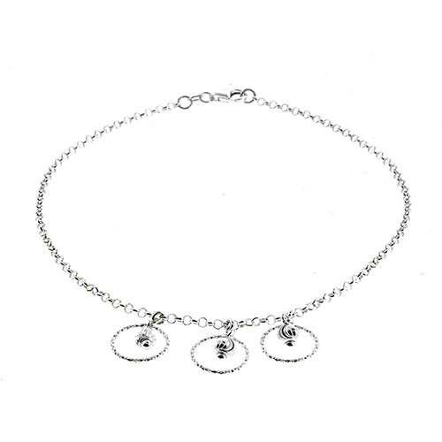 Dangling Three Circle Anklet