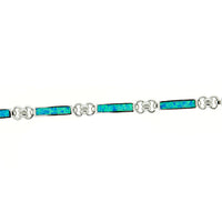 Blue Opal Horse Bit Bracelet