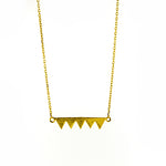 Gold Five Triangle Necklace