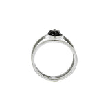 Black Marble Stone Cage Ring