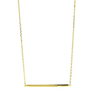 Gold Bar with CZ Necklace
