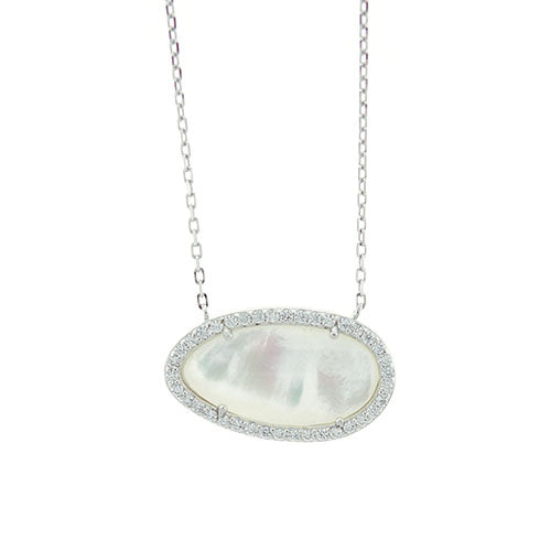 CZ Mother of Pearl Necklace
