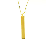 Gold Vermeil Long Bar Necklace