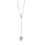 Baroque Pearl and Shell Lariat Necklace