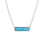 Blue Opal Bar Necklace