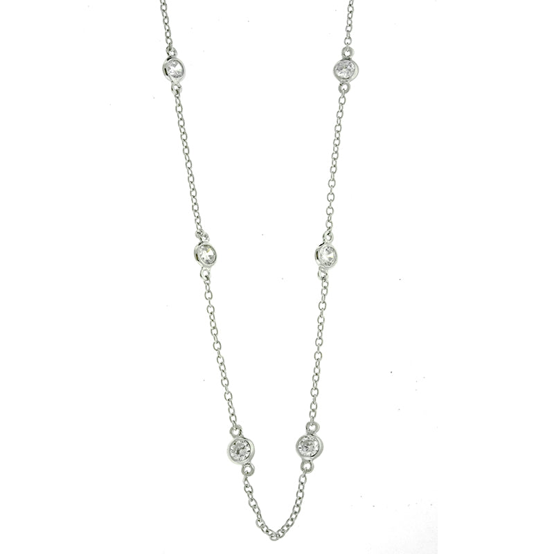 Cz diamonds by hot sale the yard necklace