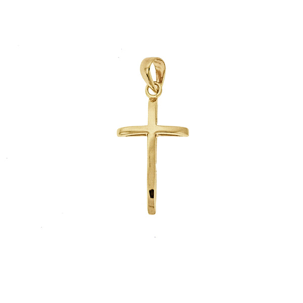 Edged Gold Vermeil Cross Pendant