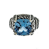 Blue Topaz Weave Ring