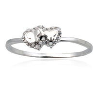 CZ Double Heart Ring