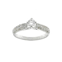 Round Cathedral CZ Ring