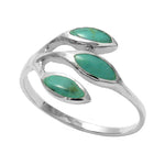 Turquoise Three Leaf Ring