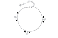 Star and Black Crystal Anklet