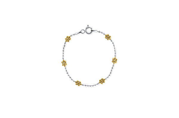 Gold Vermeil Daisy Baby Bracelet