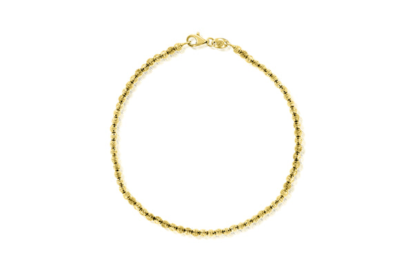 Gold Vermeil 3mm DC Bead Bracelet