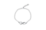 Rhodium CZ Infinity Bracelet