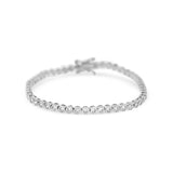 3mm Round CZ Bezel Tennis Bracelet