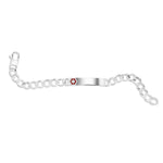 6.5mm Curb Red Medical ID Bracelet