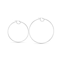 Large 1mm Round Hoops