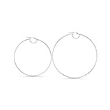 Large 1mm Round Hoops