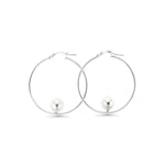 Floating Pearl Hoops