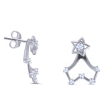 CZ Star Jacket Earrings