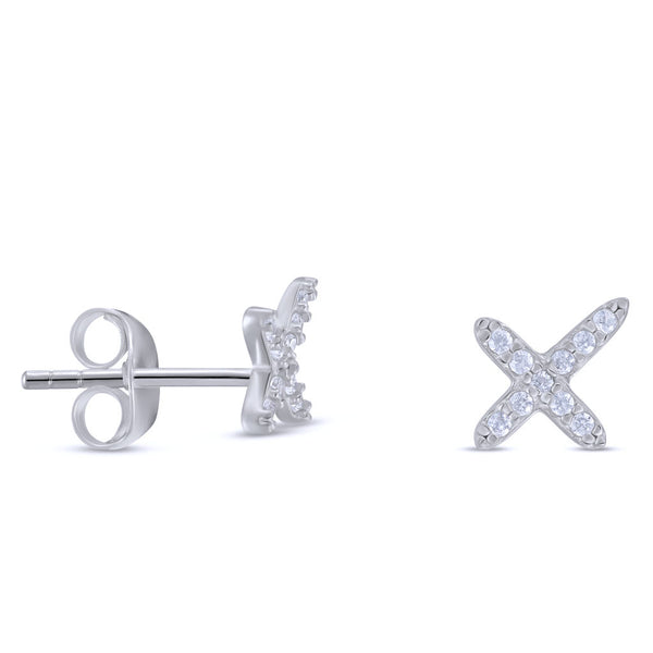 CZ Cross Studs