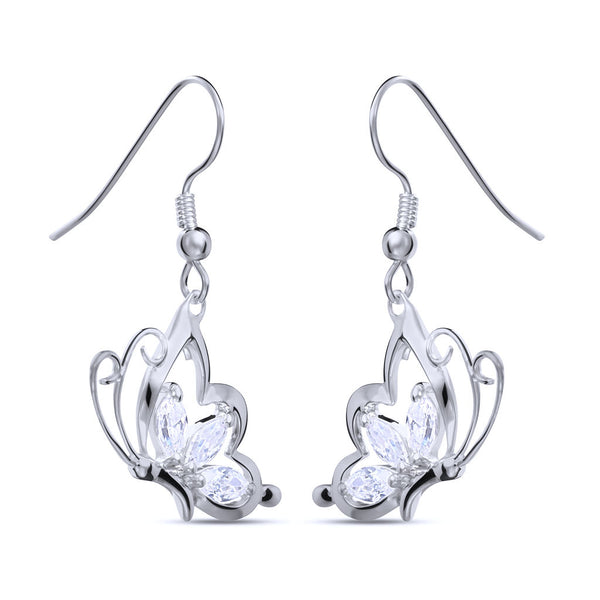 CZ Butterfly Earrings