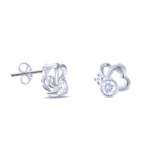 CZ Butterfly Stud Earrings