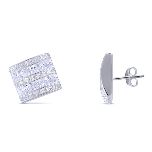 CZ Square Cocktail Studs