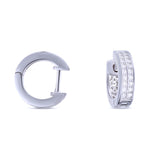 Double Line CZ Huggie Hoops