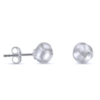 Satin Twist Ball Stud Earrings