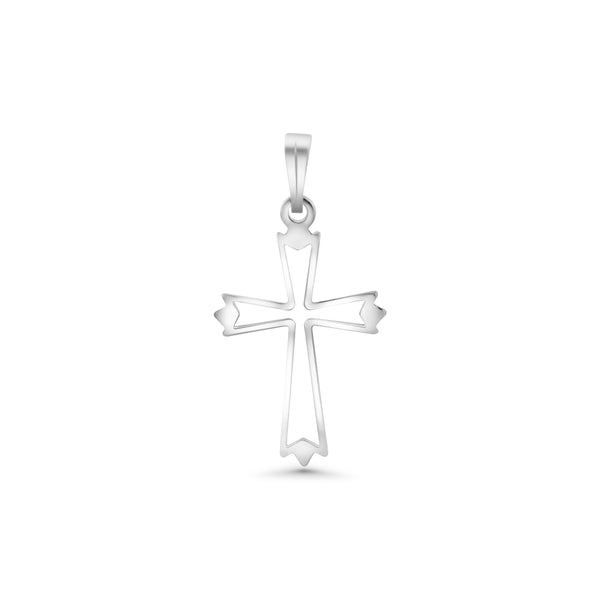 Open Fleur Cross Pendant