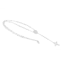 Rhodium CZ Lady of Guadalupe Rosary