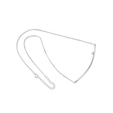 Silver Bar with Pearl Necklace