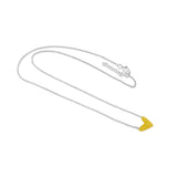 Gold Satin Heart Necklace