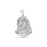 Rhodium Jesus Pendant