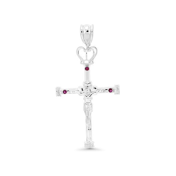 Crown Crucifix Cross Pendant