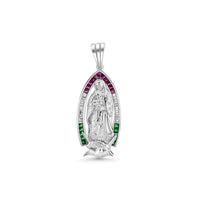 Red/Green/White CZ Guadalupe Pendant