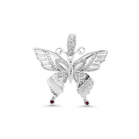 CZ Articulate Butterfly Pendant