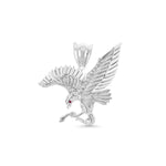 Rhodium CZ Eagle Pendant