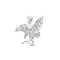 Rhodium CZ Eagle Pendant