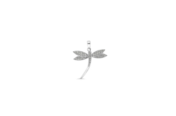 CZ Dragonfly Pendant