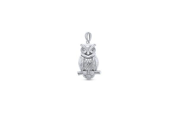 CZ Owl Pendant