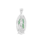 Green CZ Lady of Guadalupe Pendant