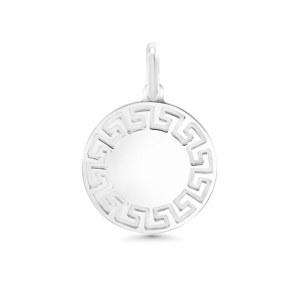 Round Greek Key Pendant