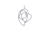 Three Heart CZ Pendant