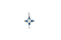 Pearl and Blue Opal Cross Pendant