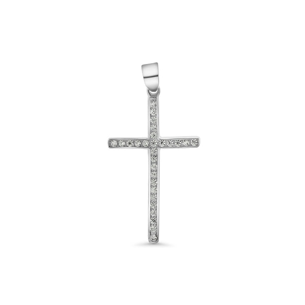 Micro Pave CZ Cross Pendant