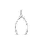 Rhodium Wishbone Pendant